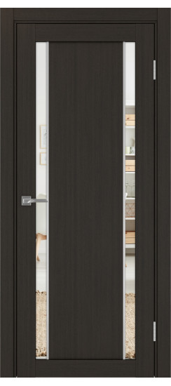 Межкомнатная дверь Турин_522AПП.212 молдинг алюм.хром.60  Венге FL