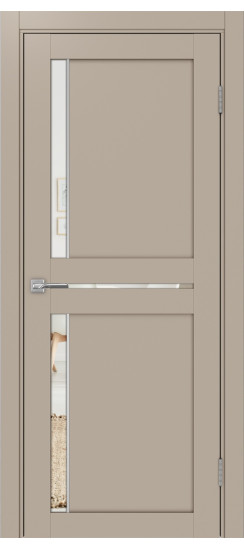 Межкомнатная дверь Турин_523АПП.221 молдинг алюм.хром.60  Мокко