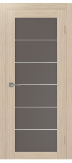 Межкомнатная дверь Турин_501АСС.2 молдинг алюм.хром.30  Дуб беленый FL