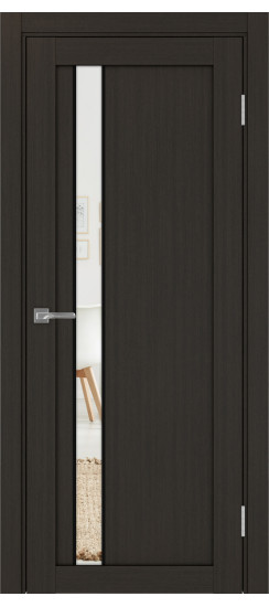 Межкомнатная дверь Турин_528AПП.121 молдинг алюм.чёрн.60  Венге FL