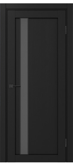 Межкомнатная дверь Турин_528AПС.121 молдинг алюм.чёрн.60  Антрацит
