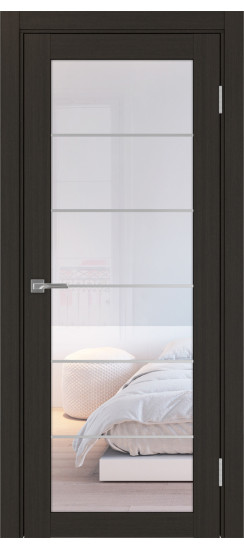 Межкомнатная дверь Турин_501АСС.2 молдинг алюм.хром.30  Венге FL