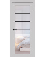 Турин_501АСС.2 молдинг алюм.чёрн. ЭКО-шпон Пепельный