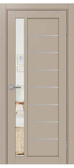 Межкомнатная дверь Турин_554АПП.21 молдинг алюм.хром.60  Мокко