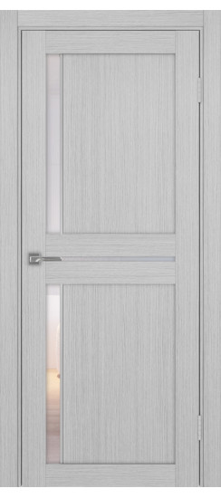 Межкомнатная дверь Турин_523АПС.221 молдинг алюм.хром.60  Дуб серый FL
