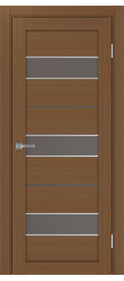 Межкомнатная дверь Турин_526АПС.122 молдинг алюм.хром.40  Орех NL