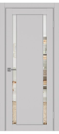 Межкомнатная дверь Турин_522AПП.212 молдинг алюм.хром.60  Пепельный