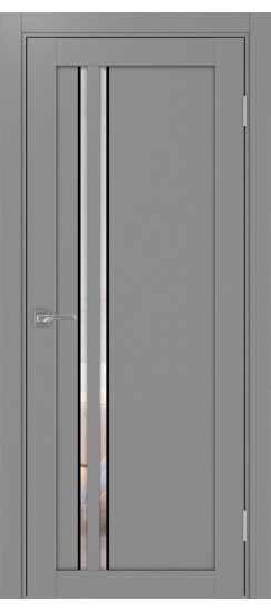 Межкомнатная дверь Турин_525АПС.121 молдинг алюм.чёрн.60  Серый