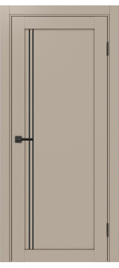 Межкомнатная дверь Турин_566АПП.111 молдинг алюм.чёрн.35  Мокко