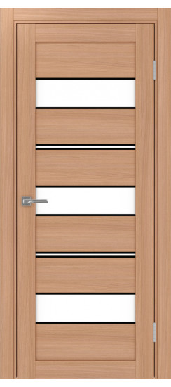 Межкомнатная дверь Турин_526АППmax.122 молдинг алюм.чёрн.40  Ясень тёмный