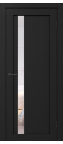 Межкомнатная дверь Турин_528AПС.121 молдинг алюм.чёрн.60  Антрацит