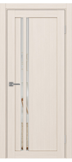 Межкомнатная дверь Турин_525АПС.121 молдинг алюм.хром.60  Ясень перламутровый