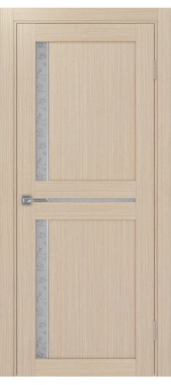 Межкомнатная дверь Турин_523АПС.221 молдинг алюм.хром.60  Дуб беленый FL