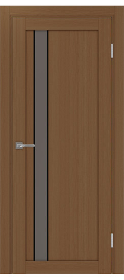 Межкомнатная дверь Турин_528AПС.121 молдинг алюм.чёрн.60  Орех NL