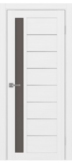 Межкомнатная дверь Турин_554АПП.21 молдинг алюм.хром.60  Белый лёд