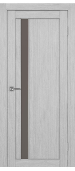 Межкомнатная дверь Турин_528AПС.121 молдинг алюм.хром.60  Дуб серый FL