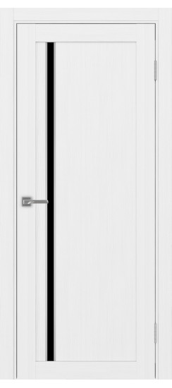 Межкомнатная дверь Турин_527АПС.121 молдинг алюм.хром.35  Белый лёд