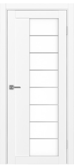 Межкомнатная дверь Турин_524АСС.22 молдинг алюм.хром.60  Белый снежный
