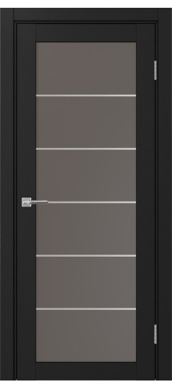 Межкомнатная дверь Турин_501АСС.2 молдинг алюм.хром.30  Антрацит