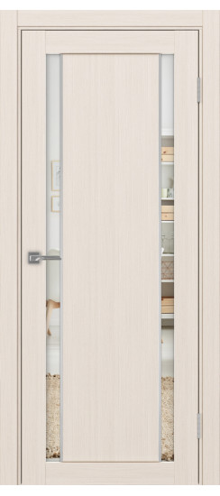 Межкомнатная дверь Турин_522AПП.212 молдинг алюм.хром.60  Ясень перламутровый