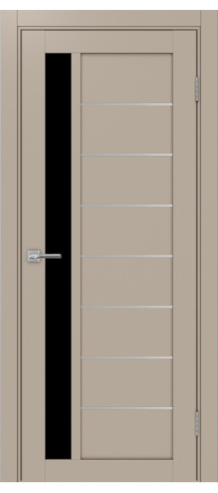 Межкомнатная дверь Турин_554АПП.21 молдинг алюм.хром.60  Мокко