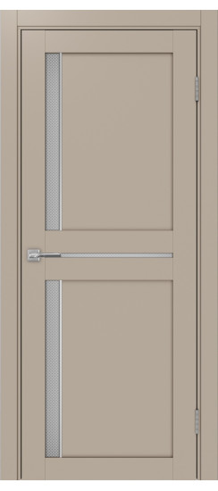 Межкомнатная дверь Турин_523АПС.221 молдинг алюм.хром.60  Мокко