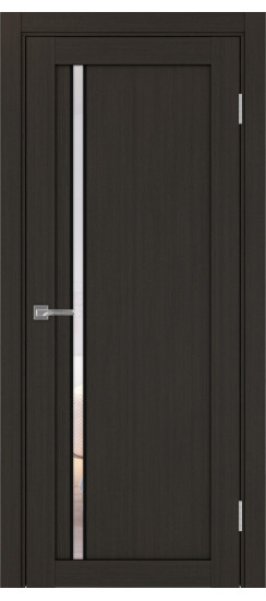 Межкомнатная дверь Турин_527АПС.121 молдинг алюм.чёрн.35  Венге FL