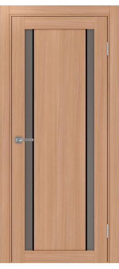 Межкомнатная дверь Турин_522АПС.212 молдинг алюм.чёрн.60  Ясень тёмный