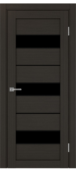 Межкомнатная дверь Турин_526АПП.122 молдинг алюм.чёрн.40  Венге FL