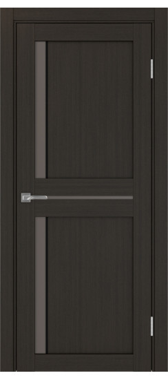 Межкомнатная дверь Турин_523АПС.221 молдинг алюм.чёрн.60  Венге FL