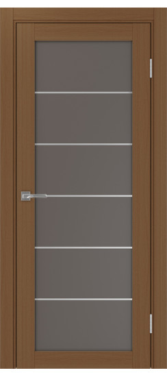 Межкомнатная дверь Турин_501АСС.2 молдинг алюм.хром.30  Орех NL