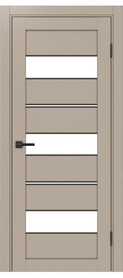 Межкомнатная дверь Турин_526АППmax.122 молдинг алюм.чёрн.40  Мокко