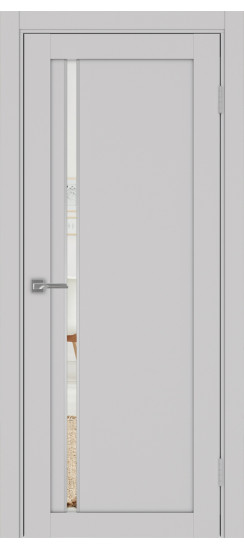 Межкомнатная дверь Турин_527АПС.121 молдинг алюм.хром.35  Пепельный