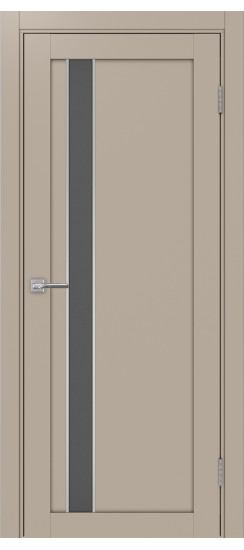 Межкомнатная дверь Турин_528AПС.121 молдинг алюм.хром.60  Мокко