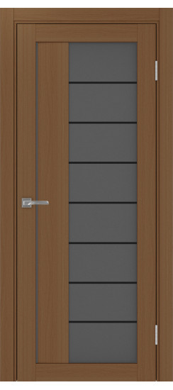 Межкомнатная дверь Турин_524АСС.22 молдинг алюм.чёрн.60  Орех NL