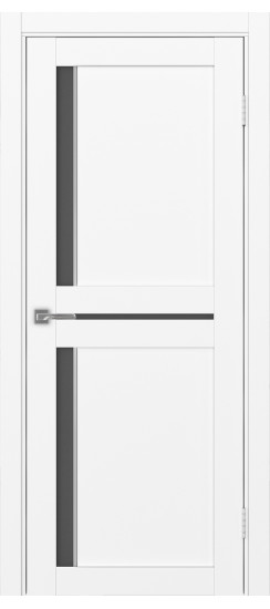 Межкомнатная дверь Турин_523АПС.221 молдинг алюм.хром.60  Белый снежный