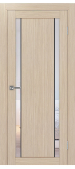 Межкомнатная дверь Турин_522АПС.212 молдинг алюм.чёрн.60  Дуб беленый FL