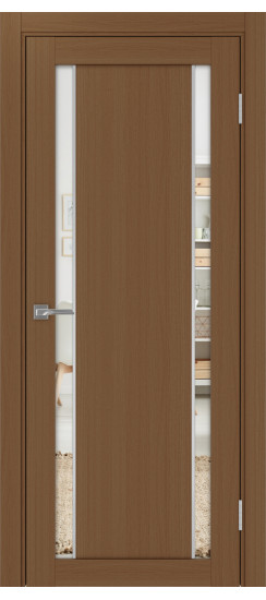Межкомнатная дверь Турин_522AПП.212 молдинг алюм.хром.60  Орех NL