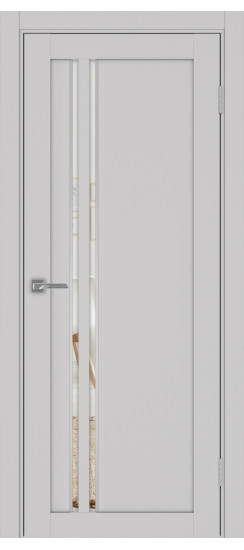 Межкомнатная дверь Турин_525АПС.121 молдинг алюм.хром.60  Пепельный