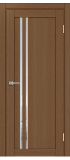 Межкомнатная дверь Турин_525АПС.121 молдинг алюм.хром.60  Орех NL