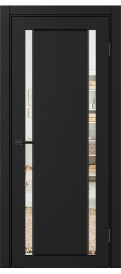 Межкомнатная дверь Турин_522AПП.212 молдинг алюм.чёрн.60  Антрацит