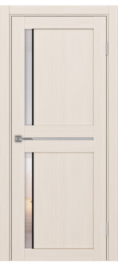 Межкомнатная дверь Турин_523АПС.221 молдинг алюм.чёрн.60  Ясень перламутровый