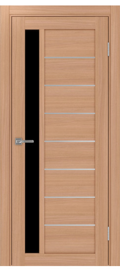 Межкомнатная дверь Турин_554АПП.21 молдинг алюм.хром.60  Ясень тёмный