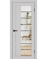 Турин_524АСС.22 молдинг алюм.чёрн. ЭКО-шпон Пепельный