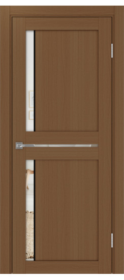 Межкомнатная дверь Турин_523АПП.221 молдинг алюм.чёрн.60  Орех NL