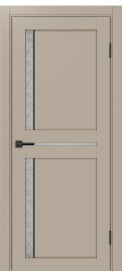 Межкомнатная дверь Турин_523АПС.221 молдинг алюм.чёрн.60  Мокко