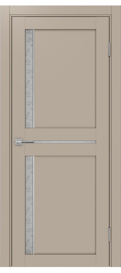 Межкомнатная дверь Турин_523АПС.221 молдинг алюм.хром.60  Мокко