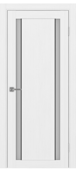 Межкомнатная дверь Турин_522АПС.212 молдинг алюм.чёрн.60  Белый лёд