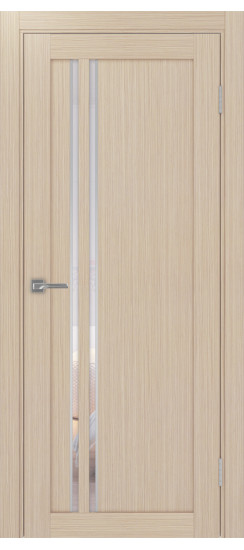 Межкомнатная дверь Турин_525АПС.121 молдинг алюм.хром.60  Дуб беленый FL