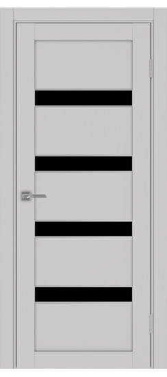 Межкомнатная дверь Турин_505AПC.12 молдинг алюм.хром.30  Пепельный